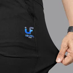 ISUEL FAB Men Black Lycra Trousers image 5