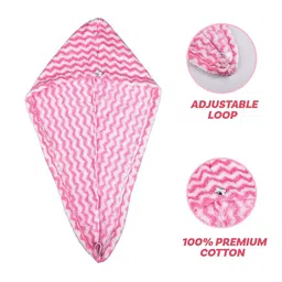 Kuber Industries Pink & White 2 Pieces Striped Microfiber 380 GSM Bath Towels image 4