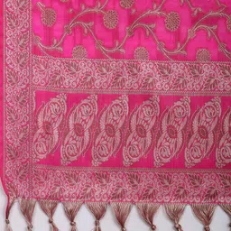 Meena Bazaar Ethnic Motifs Woven Design Unstitched Dress Material image 5