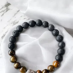 Gems Guru Unisex Black Bracelet image 3