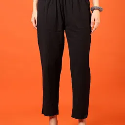 V-Mart Women Regular Fit Mid-Rise Peg Trousers-picture-13