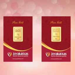Joyalukkas Pack Of 2 24KT(999) Purity Floral Gold Bar Combo 1 g + 2 g image 1