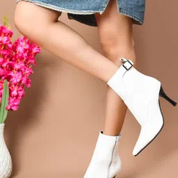 SHUZ TOUCH Women Pointed-Toe Stiletto-Heeled Ankle-Boots-picture-24