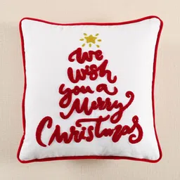 Ratan Cart White & Red Embroidered Square Cushion Covers image 2