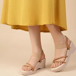 Gulmeren Women Open Toe Wedge Heel Sandals image 3