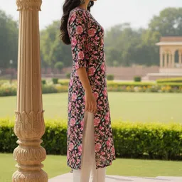 THE FAB FACTORY Floral Printed Kurti image 4