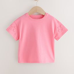 NEXT Girls Drop-Shoulder Sleeves Pure Cotton Applique T-shirt-picture-15