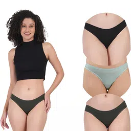 ORLIZEA Set Of 3 Cotton Blend Thongs-picture-39