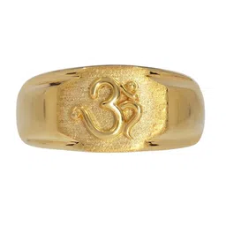 BHIMA 22K BIS Hallmark 916 Purity Yellow Gold Om Ring for Men-picture-11