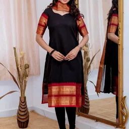 Shriyangan Women Sweetheart Neck Cotton Straight Kurta-image-30