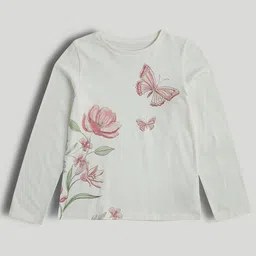 mothercare Girls Floral Printed Round Neck T-shirt-picture-28