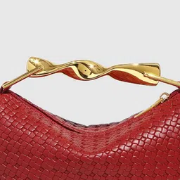 bebe PU Half Moon Textured Handheld Bag image 5