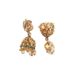 GRIIHAM Gold Plated AD Stone Studded &  Beaded Jewellery Set image 5