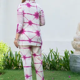 Readiprint Printed Collared Neck Three Fourth Sleeves Shirt With Trouser Co-Ords image 2