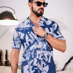 Foomer Men Standard Floral Opaque Printed Casual Shirt-picture-22