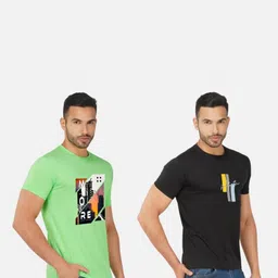 GLOBAL NOMAD Men 2 Printed Bio Finish Applique T-shirt image 3