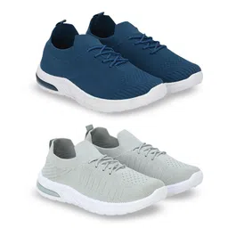 BIRDE Women Pack of 2 Woven Design Lace-Ups Sneakers-picture-41