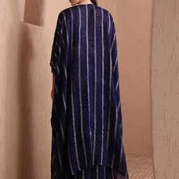 PURVAJA Embellished Shoulder Straps Crop-Top With Palazzo & Shrug image 5