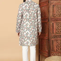 FoxDX Men Flared Sleeves Anarkali Kurta image 5