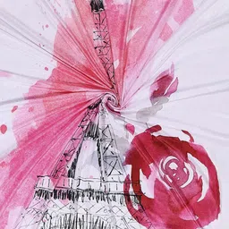 Monte Carlo Urban White & Pink Abstract 160 TC King Bedsheet Set 2.50 m x 2.70 m 252 GSM image 2