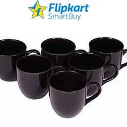 flipkart smartbuy Pack of 6 Ceramic Premium Small Black Tea Cups Set of 6 | Coffee Mugs for Home Office-picture-17