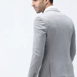 BARE BROWN Self Designed Slim-Fit Single Breasted Blazer image 3