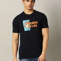 JADE BLUE Men Printed Applique Slim Fit T-shirt-picture-10