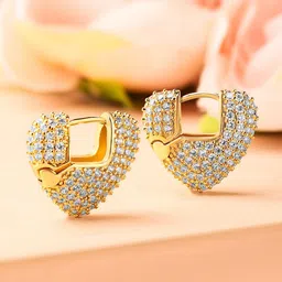 Rubans Heart Shaped Hoop Earrings-picture-18