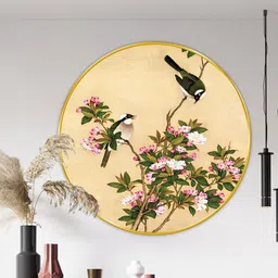 Livin'luxe Yellow & Green Birds and Animals Wall Art 16" x 16"-picture-38