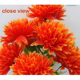 SUNEVER Red 2 Pieces Dahlia Artificial Flower image 2