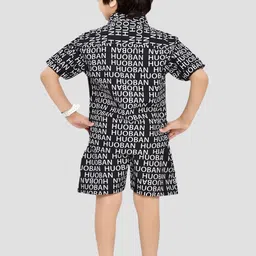 BAESD Boys Printed Pure Cotton Shirt With Shorts Clothing Set image 2