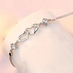 Designs & You Women American Diamond Silver-Plated Wraparound Bracelet image 2