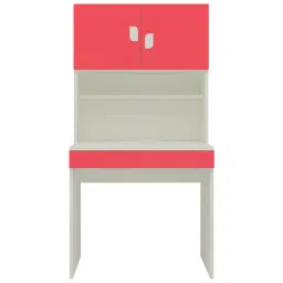 adona Corolla Kids Study Desk with Drawer Built In Bookshelf and Petal Handles in Strawberry Pink Colour image 3