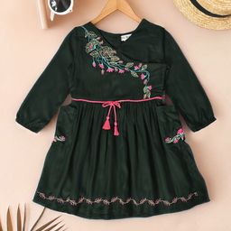 Bella Moda Floral Embroidered Fit & Flare Dress-picture-26