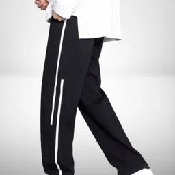 COMBRAIDED Men Relaxed Straight Leg Loose Fit Trousers-picture-41