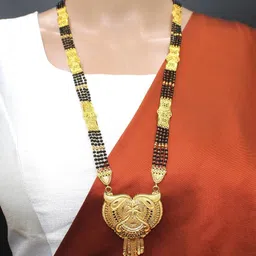 COLOUR OUR DREAMS Gold-Plated Artificial Stones and Beads Mangalsutra-picture-33