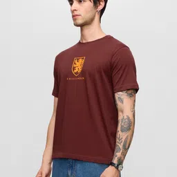 The Souled Store Men Graphic Printed Round Neck Cotton T-shirt image 4