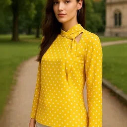 CORSICA Polka Dot Print Georgette Top-picture-24