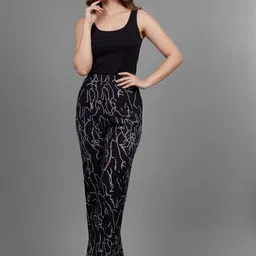 DTR FASHION Women Printed Classic Pleated Trousers-picture-32