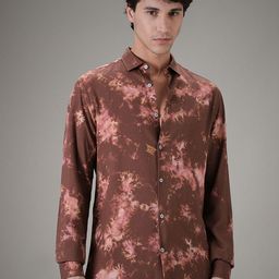 Banana Club Men Classic Slim Fit Opaque Printed Casual Shirt-picture-18