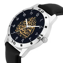 CSAMON Men Printed Dial & Leather Analogue Watch AeviyoSLV Islamic NUM02 BLK Chikani L_SH image 4