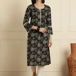 Anouk Women Floral Printed Flared Sleeves Kurta-picture-42