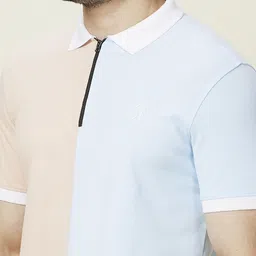 Being Human Men Colourblocked Polo Collar Slim Fit T-shirt image 3