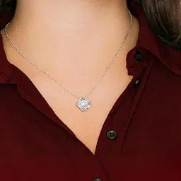 Rakva Women White Necklace and Chains image 3