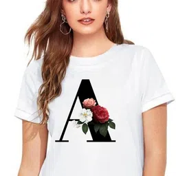 zenloop styles Women Printed Round Neck Polyester White T-Shirt-picture-15