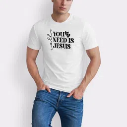 Seekbuylove Men Typography Printed Bio Finish Round Neck Short Sleeves T-shirt image 3