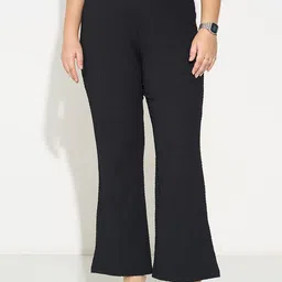 Honey Curvytude by Pantaloons Flared Fit Mid-Rise Trousers image 5