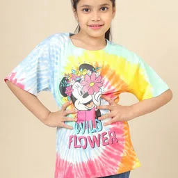 Kids Ville Girls Minnie Mouse Printed Cotton Oversized T-Shirt-picture-28