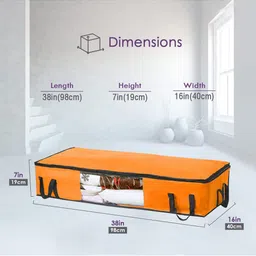 prettykrafts Orange & Black 6 Pieces Reusable Multi-Utility Organisers image 3