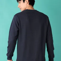 V-Mart Men Self Design Cotton Pullover Sweatshirt image 5